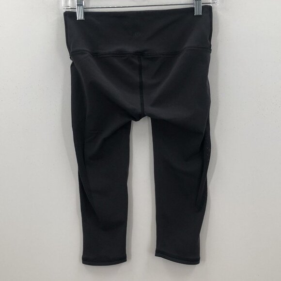 LULULEMON Womens Black Elastic Waist Skinny Pull On Compression Capri Leggings M - Picture 7 of 8